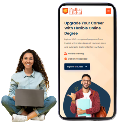 Student exploring courses on Padhai-Likhai website